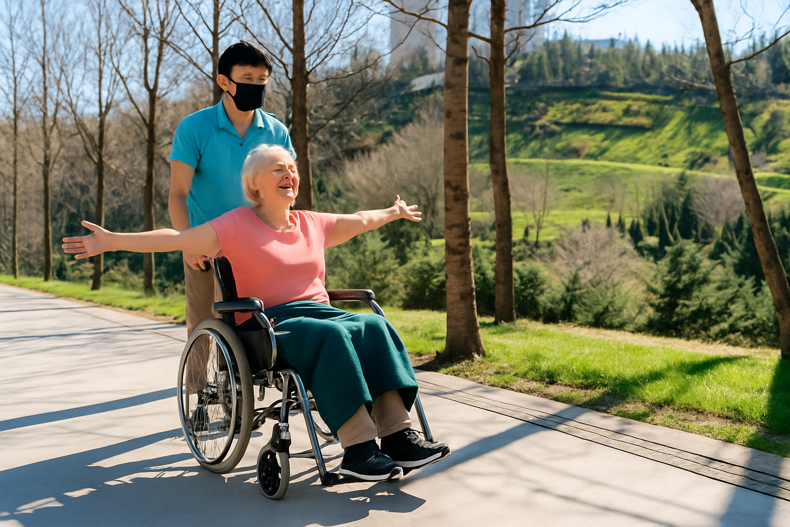 Professional caregiver providing companion care in DuPage County