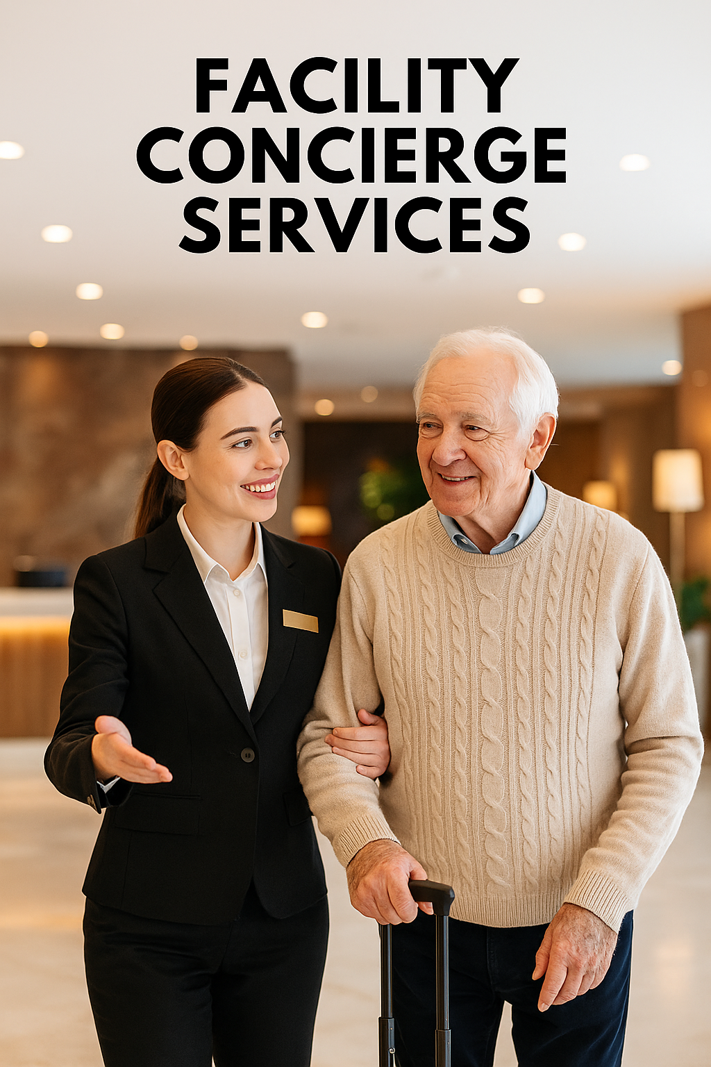 Professional caregiver providing facilities concierge services in DuPage County